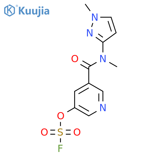 3-Fluorosulfonyloxy-5-[methyl-(1-methylpyrazol-3-yl)carbamoyl]pyridine structure