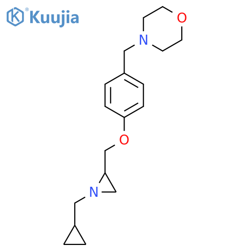 4-[(4-{[1-(Cyclopropylmethyl)aziridin-2-yl]methoxy}phenyl)methyl]morpholine structure