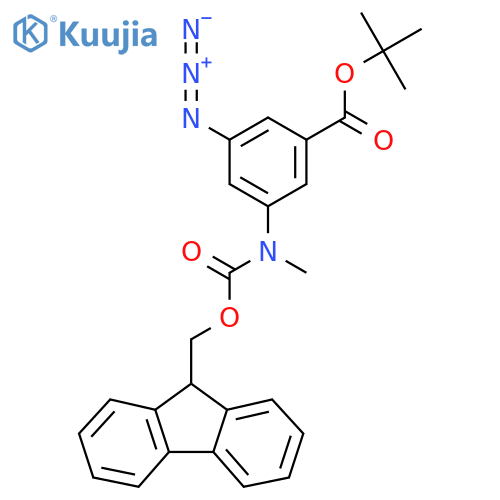 tert-butyl 3-azido-5-({[(9H-fluoren-9-yl)methoxy]carbonyl}(methyl)amino)benzoate structure