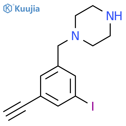 1-(3-ethynyl-5-iodophenyl)methylpiperazine structure