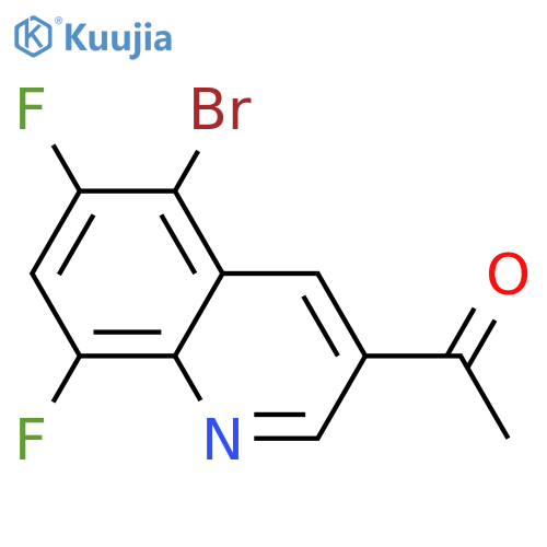 1-(5-bromo-6,8-difluoroquinolin-3-yl)ethan-1-one structure