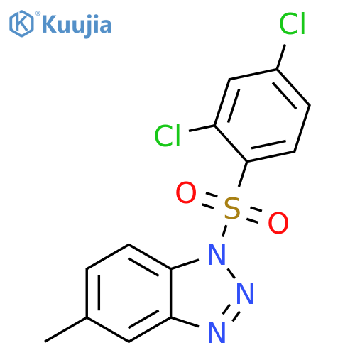 1-(2,4-dichlorobenzenesulfonyl)-5-methyl-1H-1,2,3-benzotriazole structure