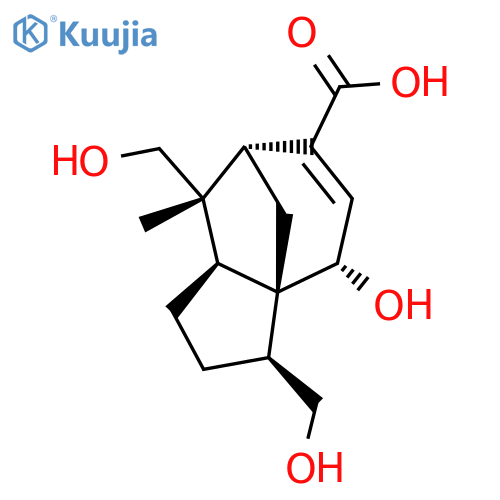 (3S)-2,3,4,7,8,8aβ-Hexahydro-4β-hydroxy-3,8β-bis(hydroxymethyl)-8-methyl-1H-3aα,7α-methanoazulene-6-carboxylic acid structure