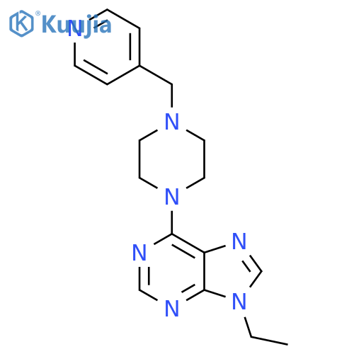9-ethyl-6-{4-[(pyridin-4-yl)methyl]piperazin-1-yl}-9H-purine structure