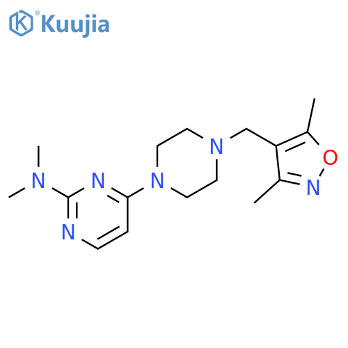 4-{4-[(3,5-dimethyl-1,2-oxazol-4-yl)methyl]piperazin-1-yl}-N,N-dimethylpyrimidin-2-amine structure