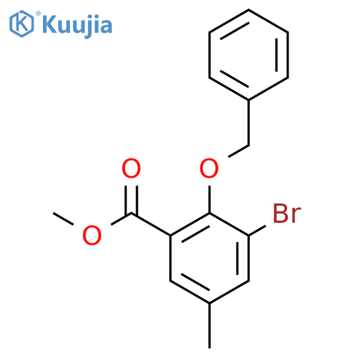 Methyl 2-(benzyloxy)-3-bromo-5-methylbenzoate structure