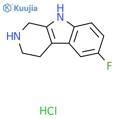 6-fluoro-1H,2H,3H,4H,9H-pyrido3,4-bindole hydrochloride structure