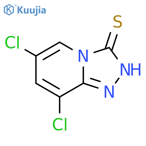 6,8-dichloro-1,2,4triazolo4,3-apyridine-3-thiol structure