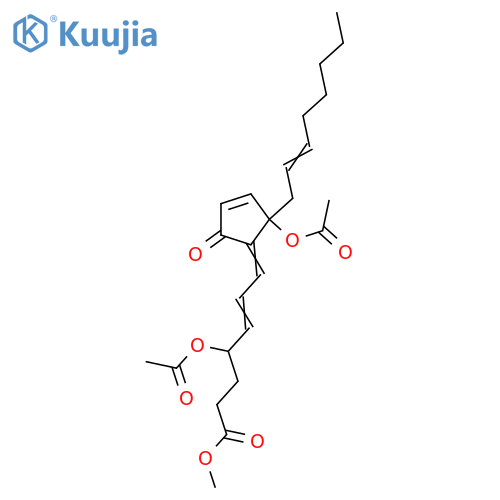4,12-Dihydroxy-9-oxo-5,7,10,14-prostatetraenoic acid; (4S,5E,7Z,12S,14Z)-form, Di-Ac, Me ester structure