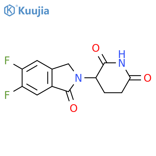 3-(5,6-difluoro-1,3-dihydro-1-oxo-2H-isoindol-2-yl)-2,6-Piperidinedione structure
