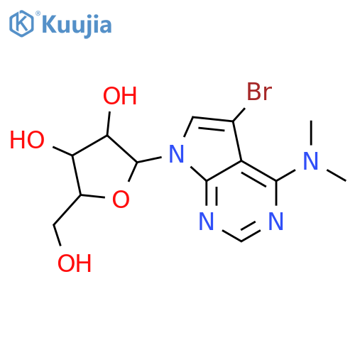 7H-Pyrrolo[2,3-d]pyrimidin-4-amine,5-bromo-N,N-dimethyl-7-b-D-ribofuranosyl- structure