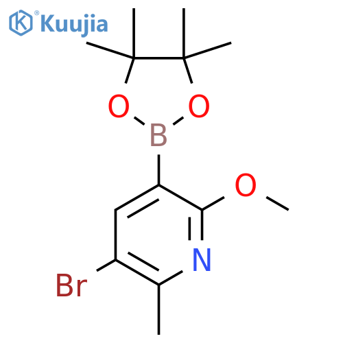 3-Bromo-6-methoxy-2-methyl-5-(4,4,5,5-tetramethyl-1,3,2-dioxaborolan-2-yl)pyridine structure