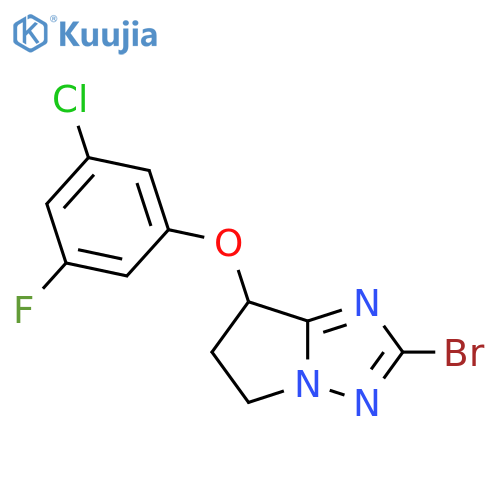 2-Bromo-7-(3-chloro-5-fluorophenoxy)-6,7-dihydro-5H-pyrrolo[1,2-b][1,2,4]triazole structure
