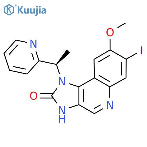 (R)-7-Iodo-8-methoxy-1-(1-(pyridin-2-yl)ethyl)-1H-imidazo[4,5-c]quinolin-2(3H)-one structure