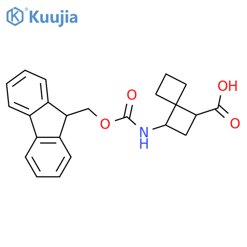 3-(9H-Fluoren-9-ylmethoxycarbonylamino)spiro[3.3]heptane-1-carboxylic acid structure