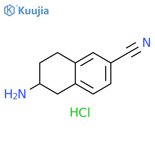 6-amino-5,6,7,8-tetrahydronaphthalene-2-carbonitrile hydrochloride structure