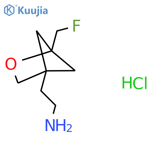 2-1-(fluoromethyl)-2-oxabicyclo2.1.1hexan-4-ylethan-1-amine hydrochloride structure