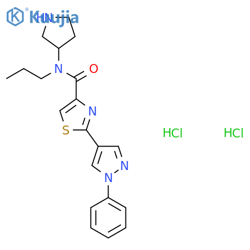 2-(1-phenyl-1H-pyrazol-4-yl)-N-propyl-N-(pyrrolidin-3-yl)-1,3-thiazole-4-carboxamide dihydrochloride structure