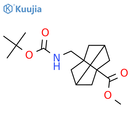 methyl 5-({(tert-butoxy)carbonylamino}methyl)tricyclo3.3.0.0,3,7octane-1-carboxylate structure