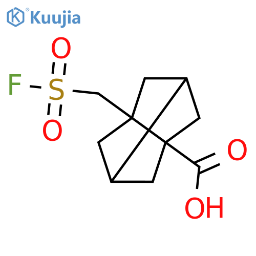 5-(fluorosulfonyl)methyltricyclo3.3.0.0,3,7octane-1-carboxylic acid structure