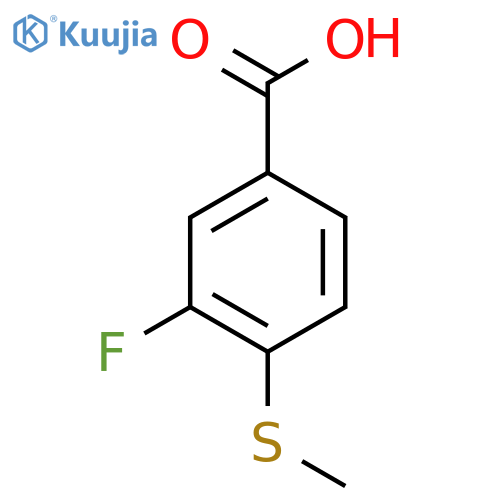 3-Fluoro-4-methylsulfanyl-benzoicacid structure