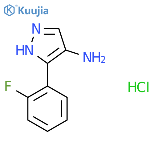 3-(2-Fluorophenyl)-1H-pyrazol-4-amine hydrochloride structure