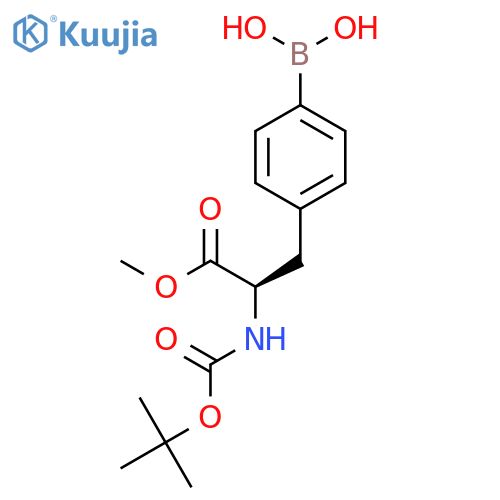 {4-[(2R)-2-{[(tert-butoxy)carbonyl]amino}-3-methoxy-3-oxopropyl]phenyl}boronic acid structure