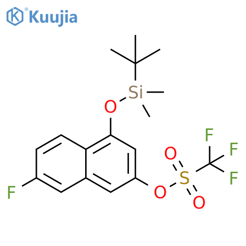 4-(tert-Butyl-dimethyl-silanyloxy)-7-fluoro-naphthalen-2-yl trifluoromethanesulfonate structure