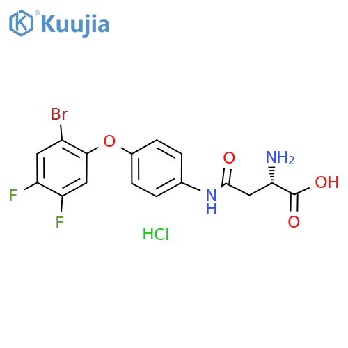 N-​[4-​(2-​bromo-​4,​5-​difluorophenoxy)​phenyl]​-L-​Asparagine hydrochloride structure