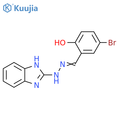 2-[(1Z)-[2-(1H-1,3-benzodiazol-2-yl)hydrazin-1-ylidene]methyl]-4-bromophenol structure