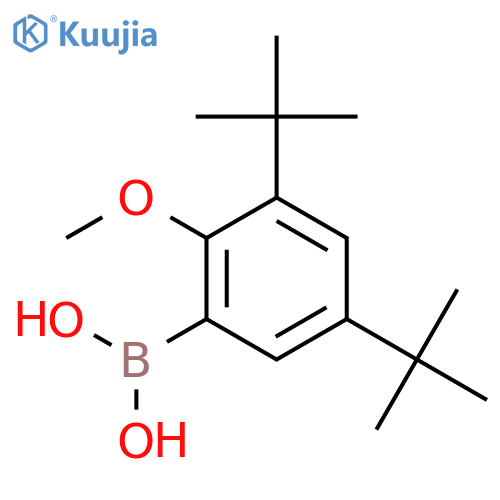 (3,5-Di-tert-butyl-2-methoxyphenyl)boronic acid structure