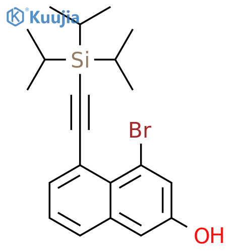2-Naphthalenol, 4-bromo-5-[2-[tris(1-methylethyl)silyl]ethynyl]- structure