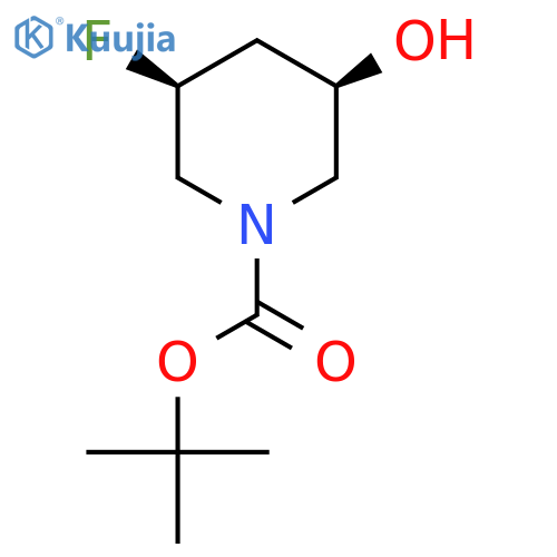 tert-butyl (3S,5R)-3-fluoro-5-hydroxy-piperidine-1-carboxylate structure