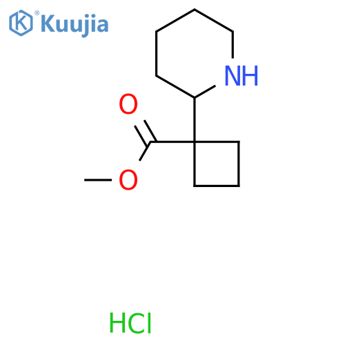 methyl 1-(piperidin-2-yl)cyclobutane-1-carboxylate hydrochloride structure