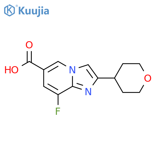 8-Fluoro-2-(oxan-4-yl)imidazo[1,2-a]pyridine-6-carboxylic acid structure