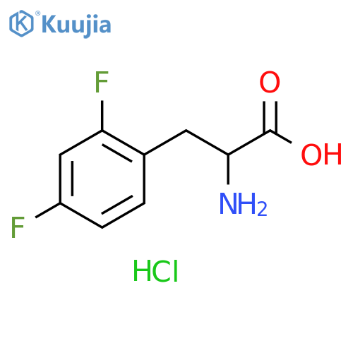 2-amino-3-(2,4-difluorophenyl)propanoic acid hydrochloride structure