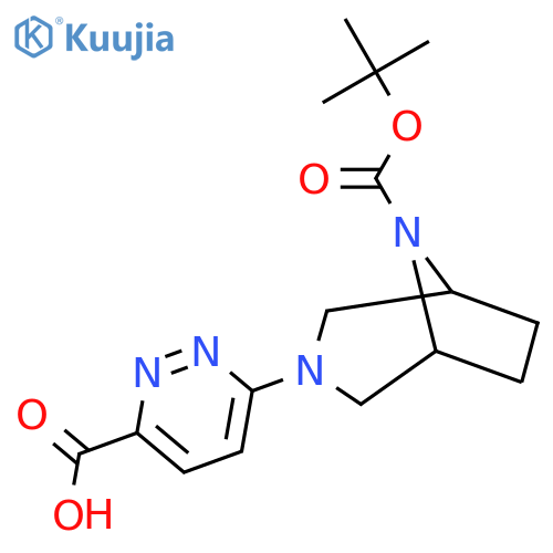6-{8-[(Tert-butoxy)carbonyl]-3,8-diazabicyclo[3.2.1]octan-3-yl}pyridazine-3-carboxylic acid structure