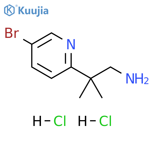2-(5-bromopyridin-2-yl)-2-methylpropan-1-amine dihydrochloride structure