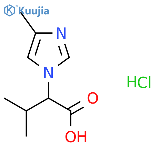 3-methyl-2-(4-methyl-1H-imidazol-1-yl)butanoic acid hydrochloride structure