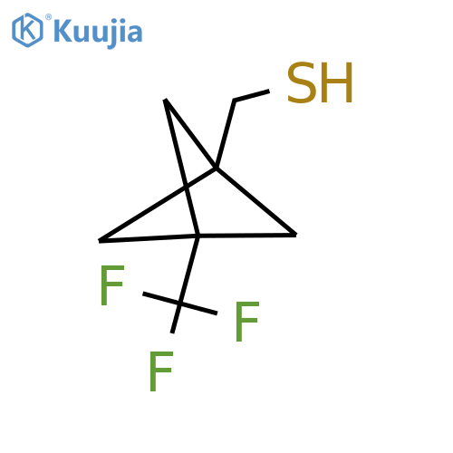 3-(trifluoromethyl)bicyclo1.1.1pentan-1-ylmethanethiol structure