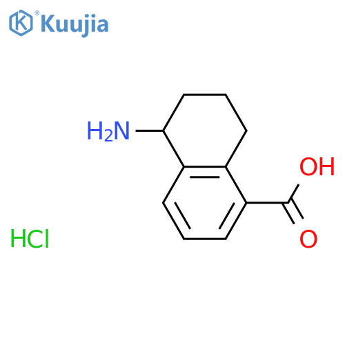 5-Amino-5,6,7,8-tetrahydronaphthalene-1-carboxylic acid hydrochloride structure