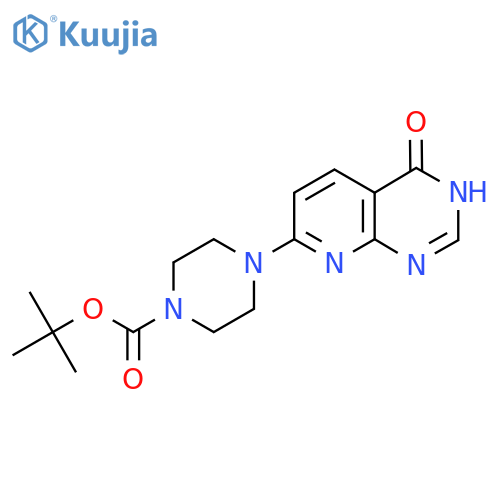 tert-butyl 4-{4-oxo-3H,4H-pyrido[2,3-d]pyrimidin-7-yl}piperazine-1-carboxylate structure