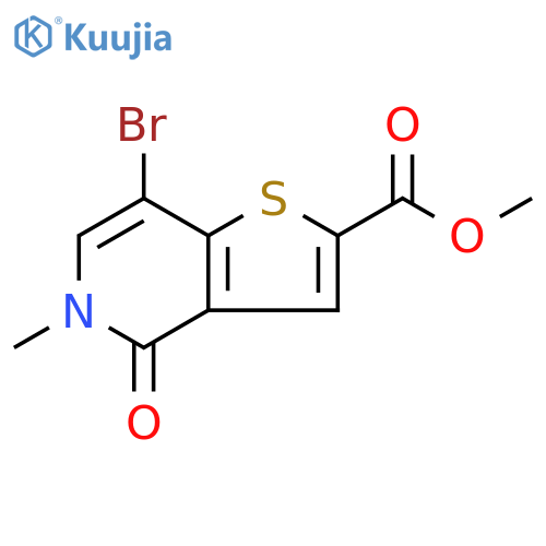 Methyl 7-bromo-5-methyl-4-oxo-thieno[3,2-c]pyridine-2-carboxylate structure