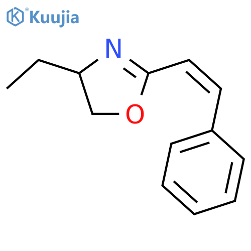 Oxazole,4-ethyl-4,5-dihydro-2-(2-phenylethenyl)- structure
