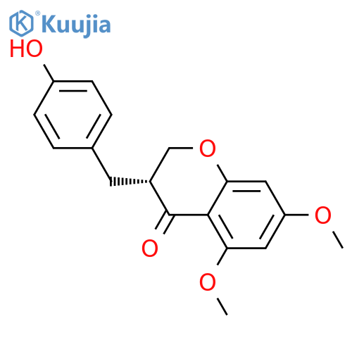 5,7-Dimethoxy-3-(4-hydroxybenzyl)chroman-4-one structure