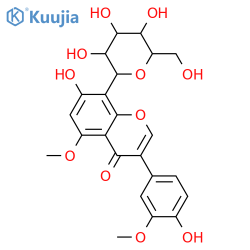 8-C-β-D-Glucopyranosyl-3',4',5,7-tetrahydroxyisoflavone; 3',5-Di-Me ether structure