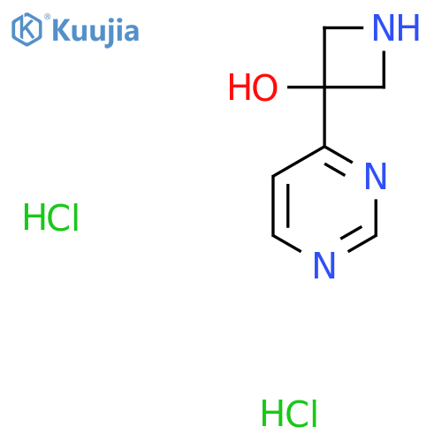 3-(pyrimidin-4-yl)azetidin-3-ol dihydrochloride structure