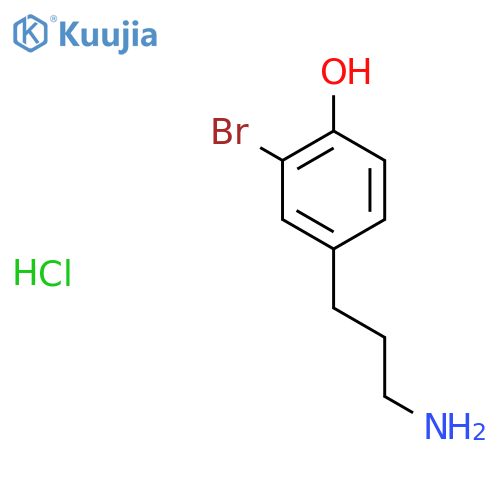 4-(3-Aminopropyl)-2-bromophenol;hydrochloride structure