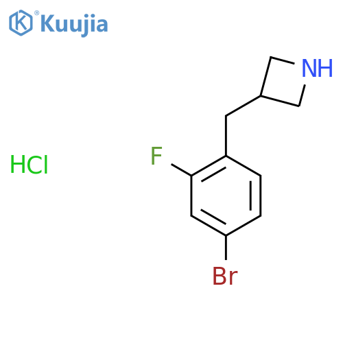 3-(4-bromo-2-fluorophenyl)methylazetidine hydrochloride structure