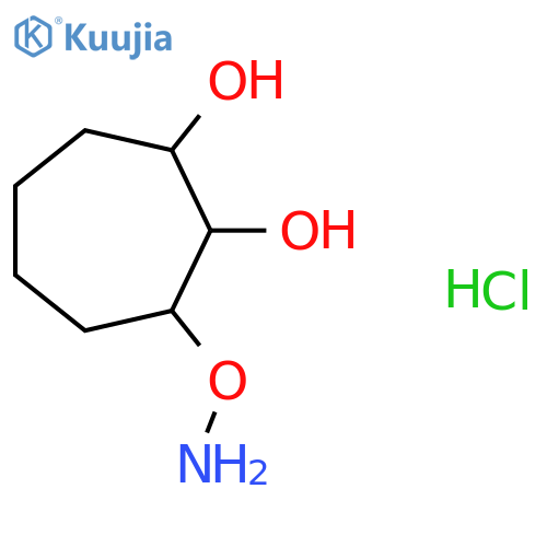 3-(aminooxy)cycloheptane-1,2-diol hydrochloride structure